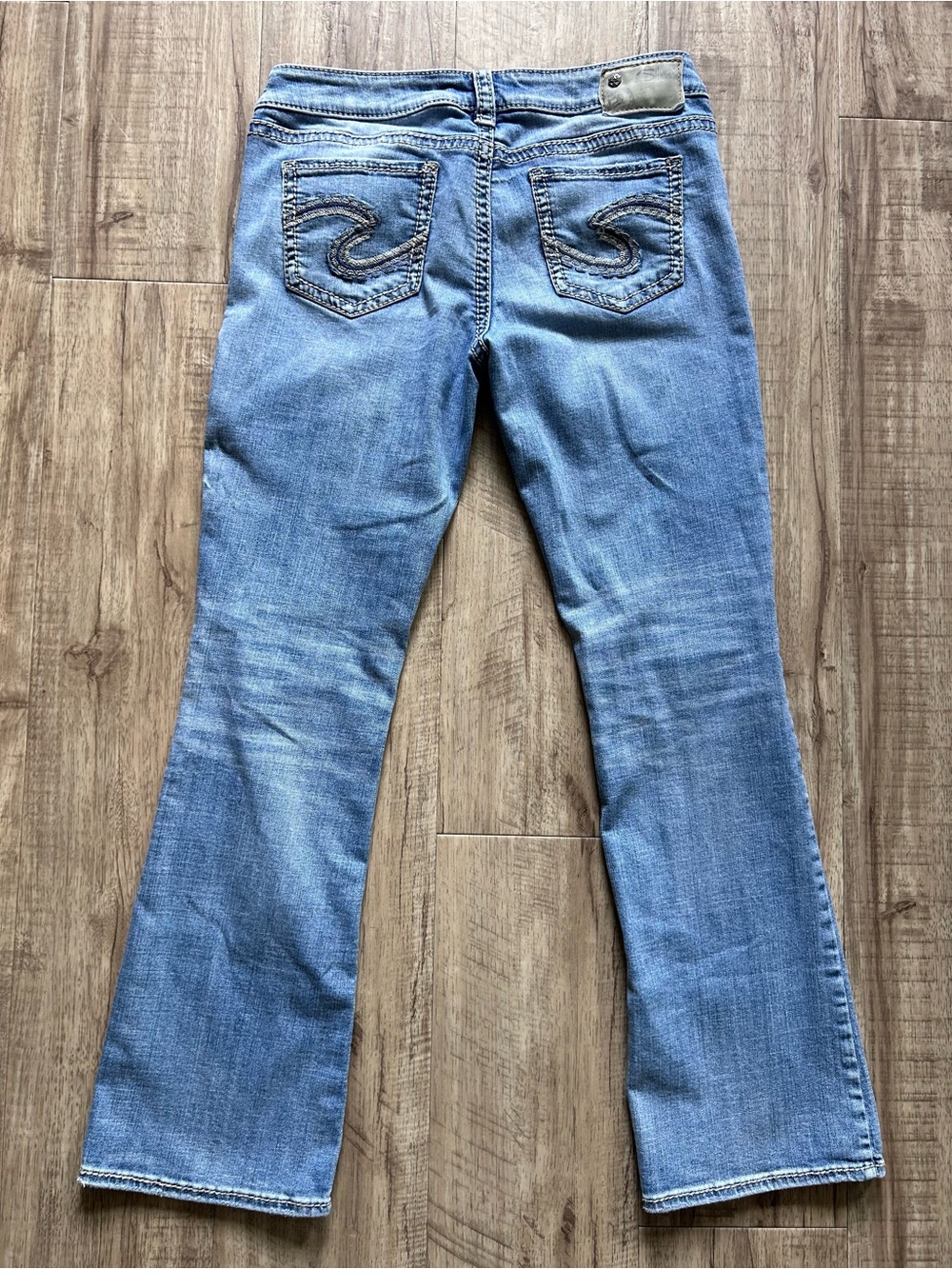 Silver Jeans Aiko mid boot Light Blue Bootcut denim Jeans western cowgirl